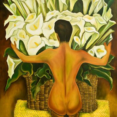 Donna con fiori