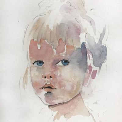 Acquerello bimba